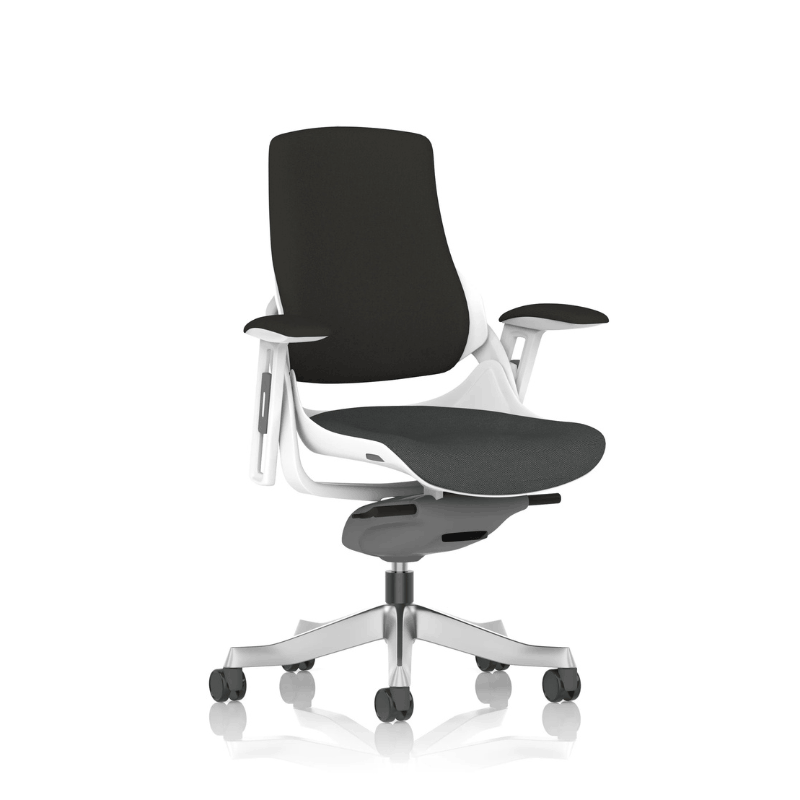 Dynamic Zure Executive Fabric Chair | Premium Fabric Upholstery Synchronized Tilt Mechanism White Shell