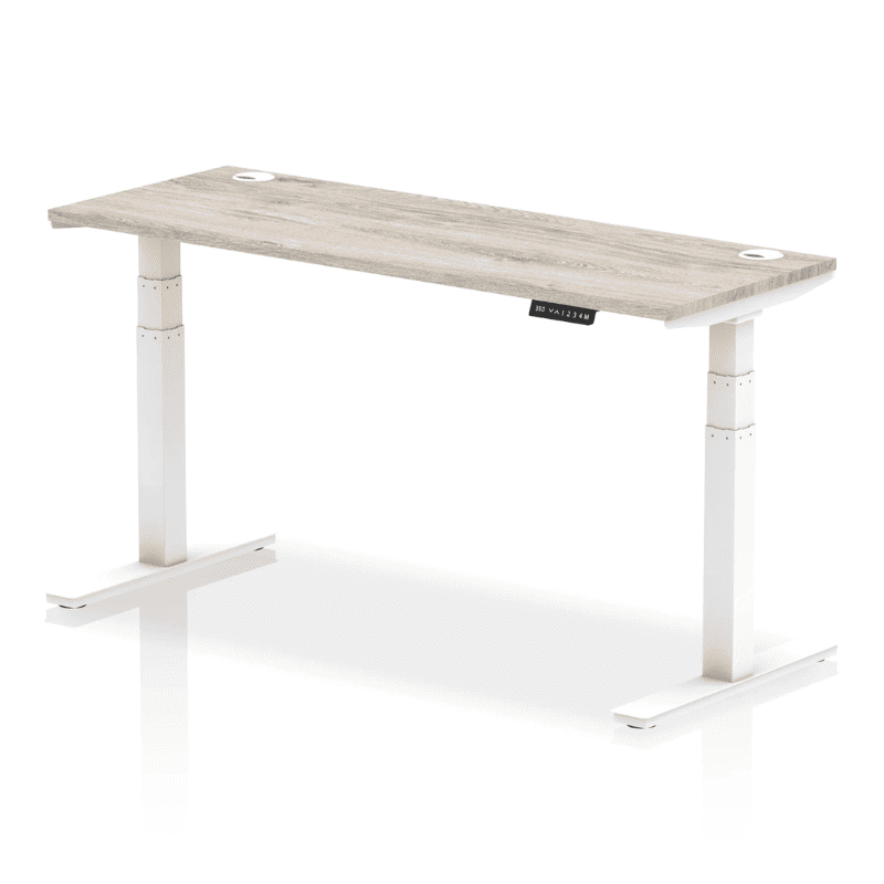 Air Height Adjustable Slimline Desk with Cable Ports