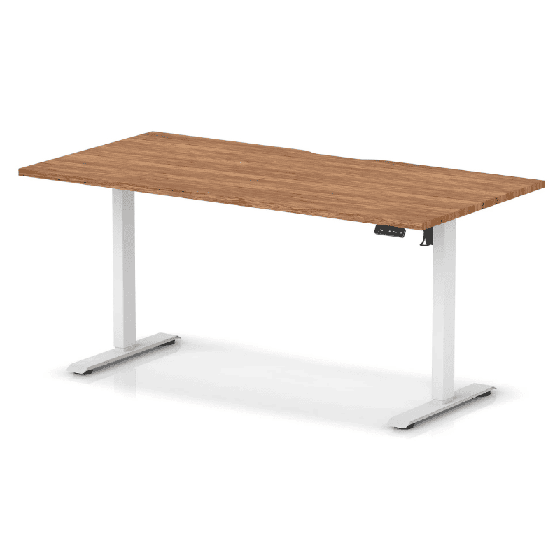 Air Lite Height Adjustable Desk with Scalloped Edge
