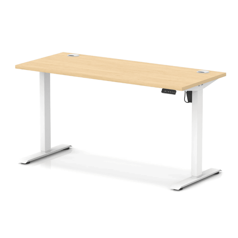Air Lite Height Adjustable Slimline Desk with Cable Ports