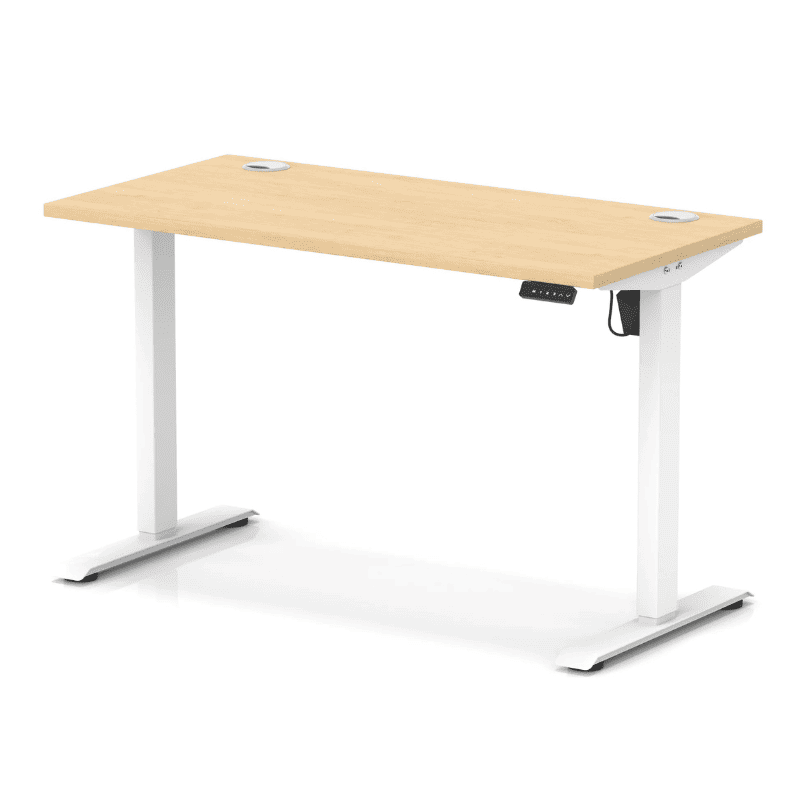 Air Lite Height Adjustable Slimline Desk with Cable Ports