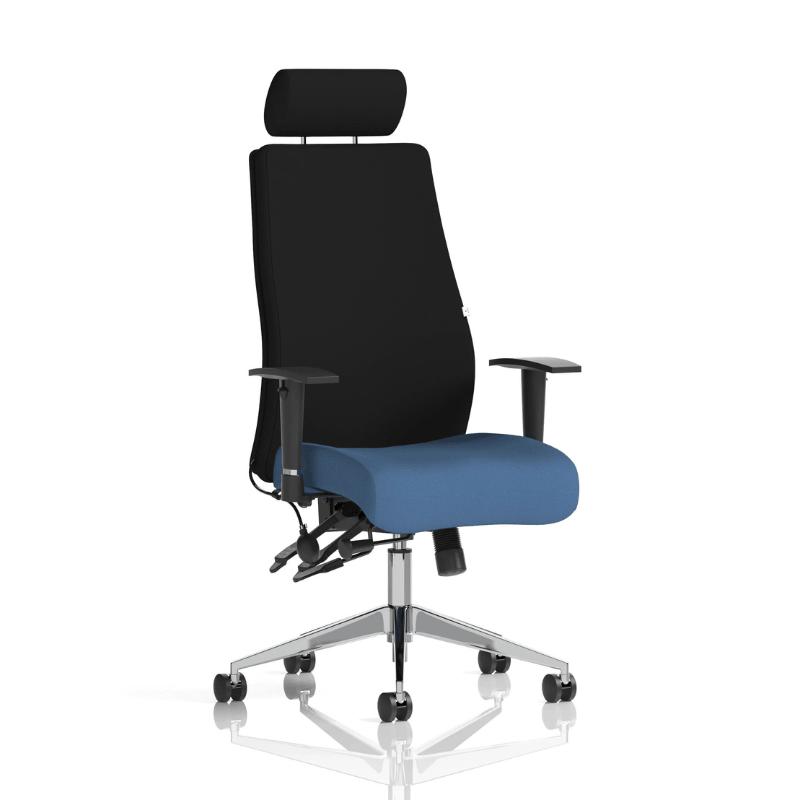 Dynamic Onyx High Back Chair | 24-Hour Intensive Use BS 5459 Certified Chrome Frame