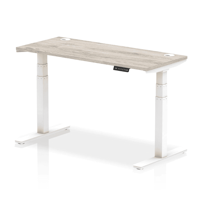Air Height Adjustable Slimline Desk with Cable Ports