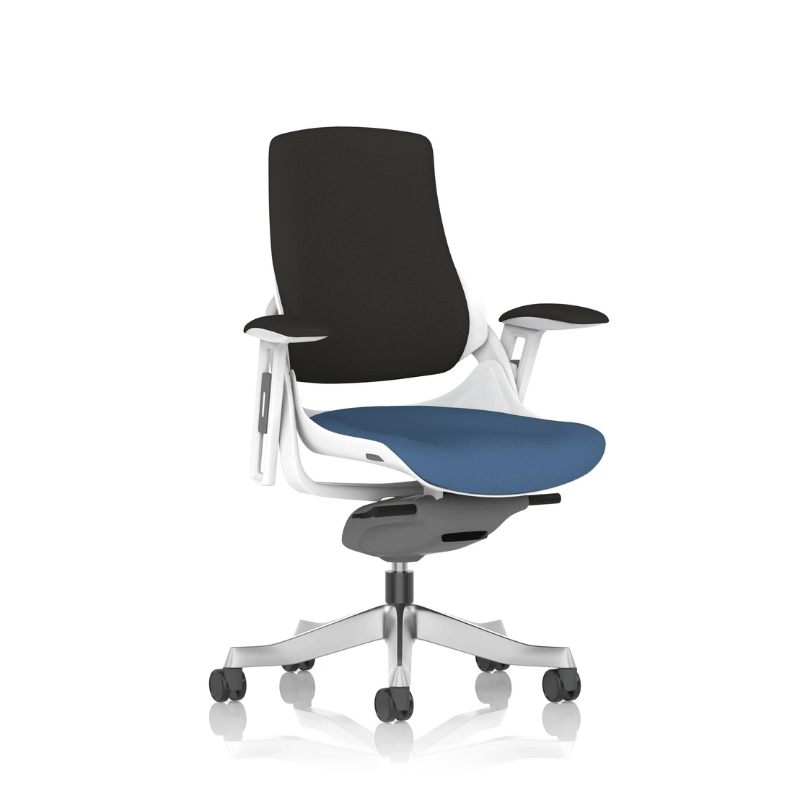 Dynamic Zure Executive Fabric Chair | Premium Fabric Upholstery Synchronized Tilt Mechanism White Shell