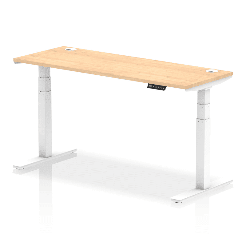 Air Height Adjustable Slimline Desk with Cable Ports