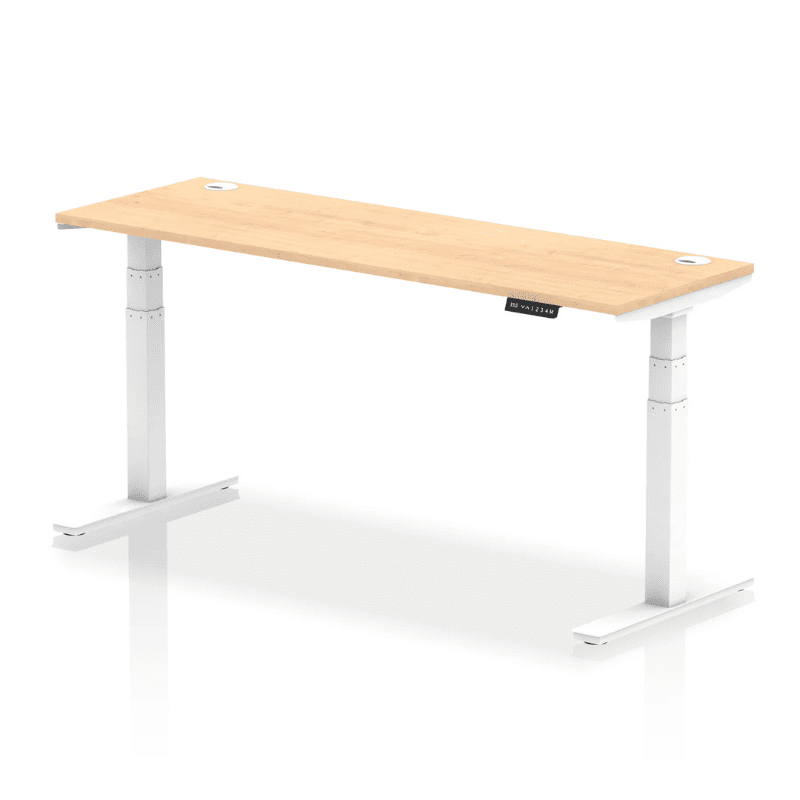 Air Height Adjustable Slimline Desk with Cable Ports