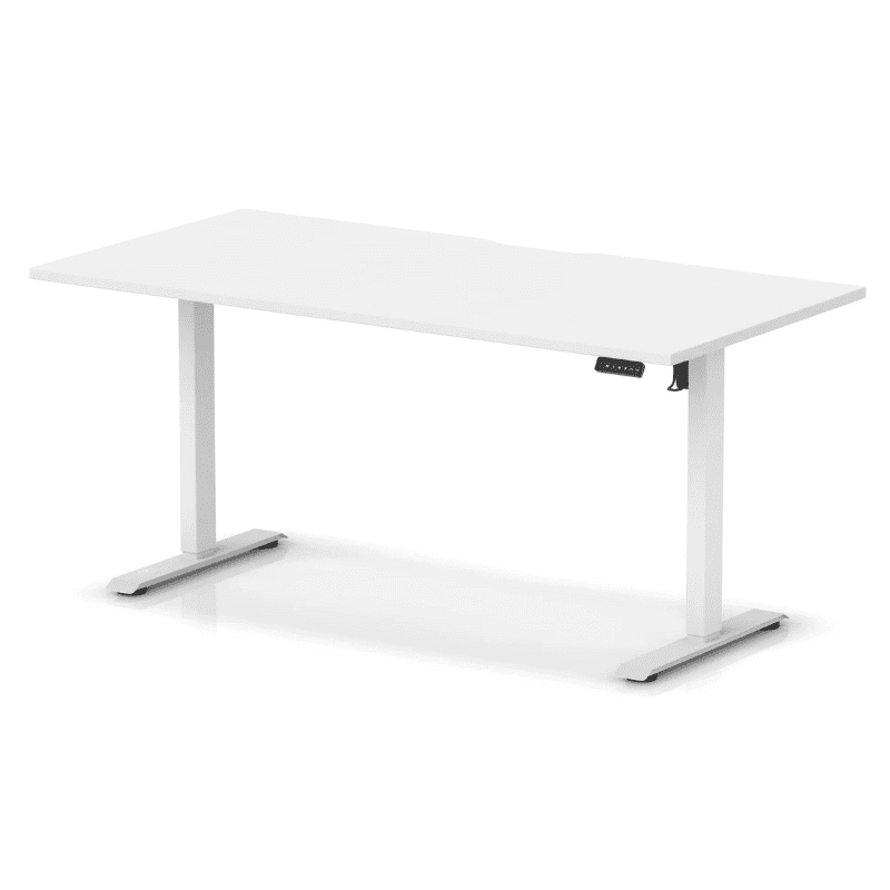 Air Lite Height Adjustable Desk with Scalloped Edge