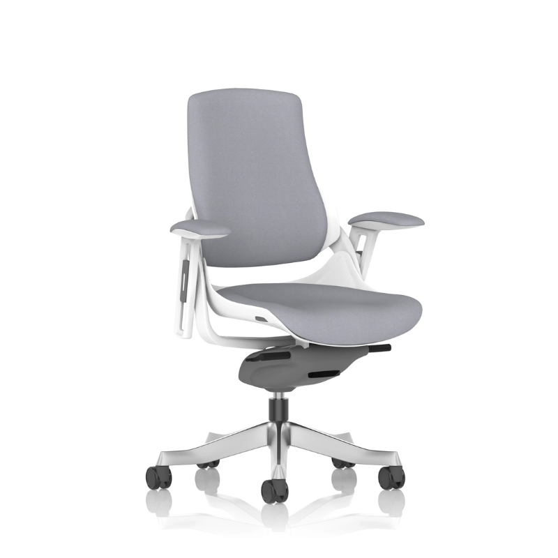 Dynamic Zure Executive Fabric Chair | Premium Fabric Upholstery Synchronized Tilt Mechanism White Shell
