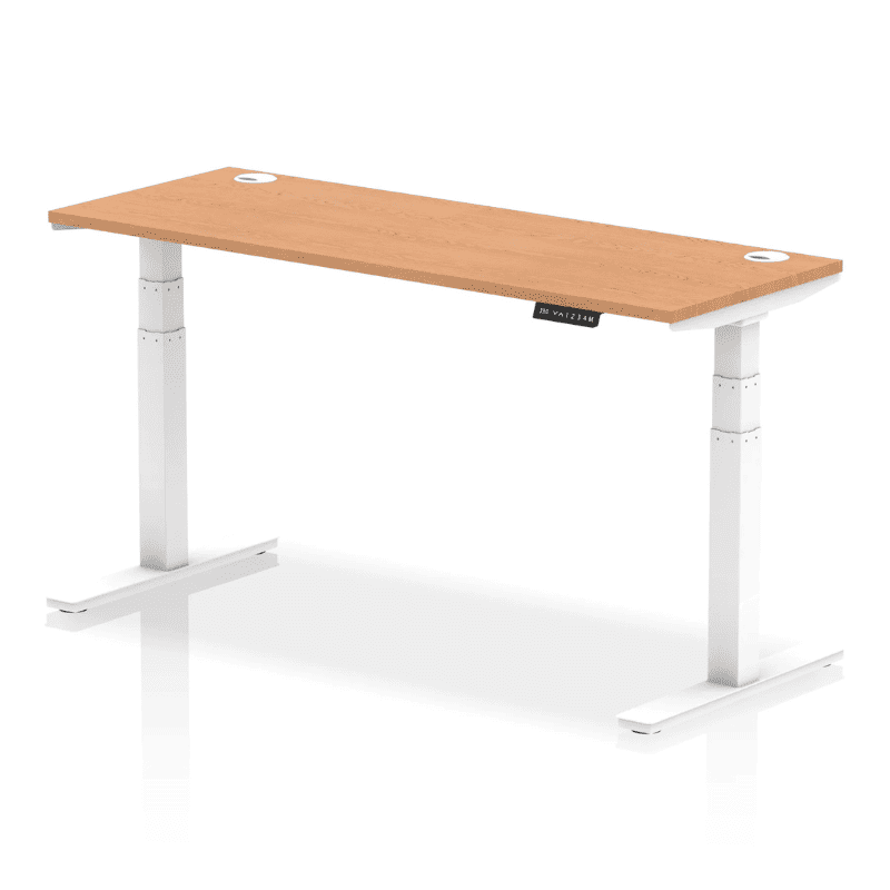 Air Height Adjustable Slimline Desk with Cable Ports
