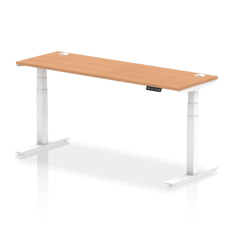 Air Height Adjustable Slimline Desk with Cable Ports