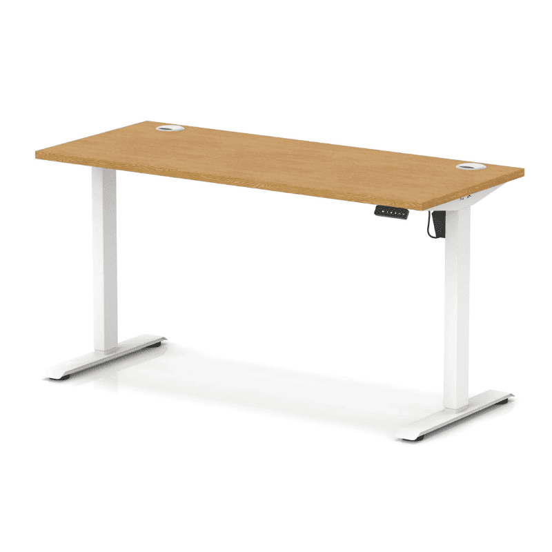Air Lite Height Adjustable Slimline Desk with Cable Ports