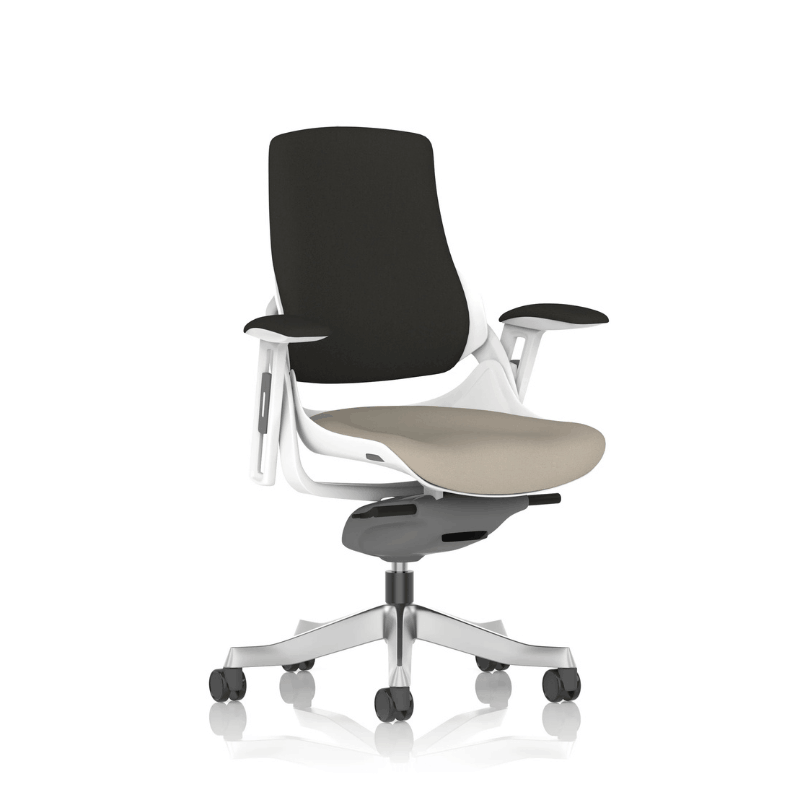 Dynamic Zure Executive Fabric Chair | Premium Fabric Upholstery Synchronized Tilt Mechanism White Shell