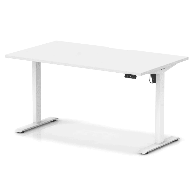 Air Lite Height Adjustable Desk with Scalloped Edge