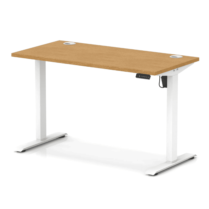 Air Lite Height Adjustable Slimline Desk with Cable Ports