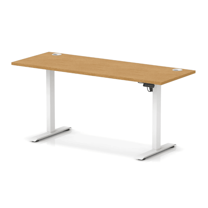 Air Lite Height Adjustable Slimline Desk with Cable Ports