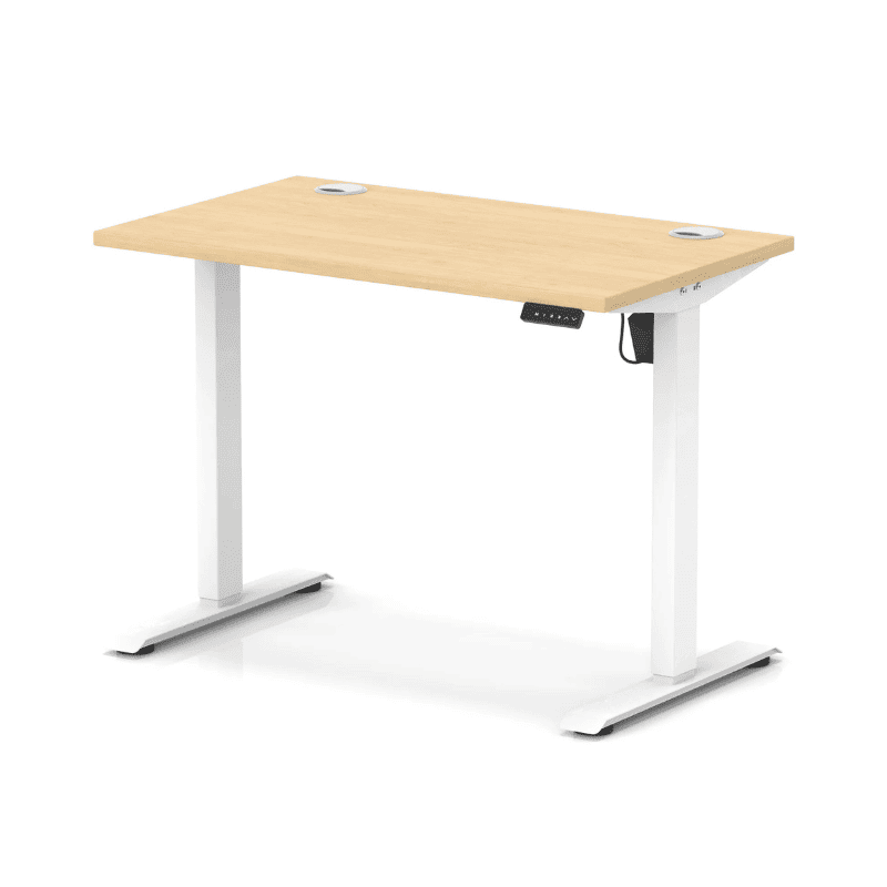 Air Lite Height Adjustable Slimline Desk with Cable Ports