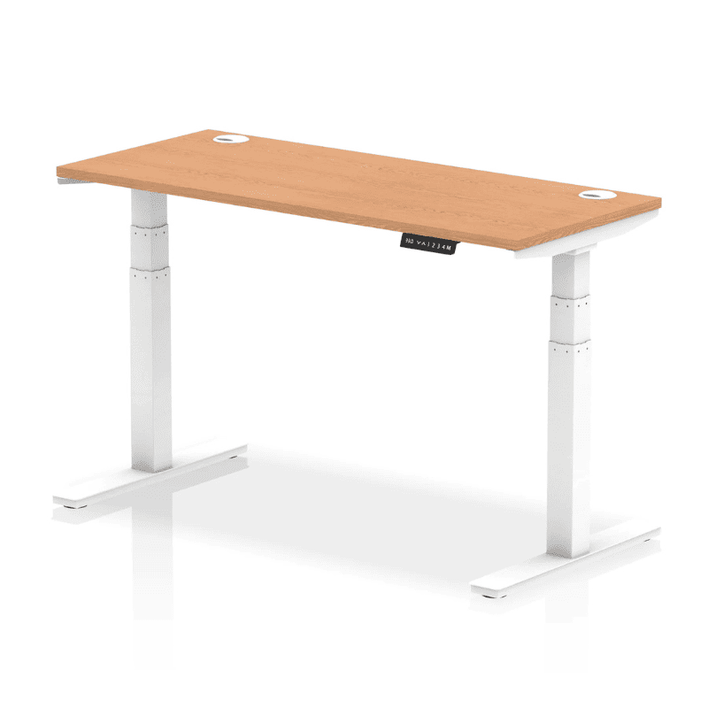 Air Height Adjustable Slimline Desk with Cable Ports