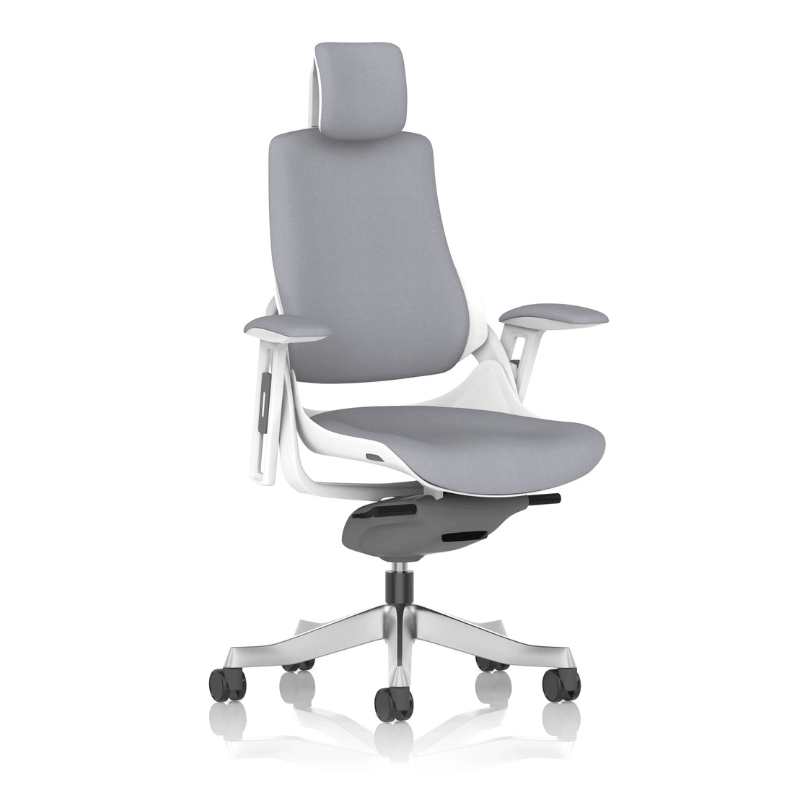 Dynamic Zure Executive Fabric Chair | Premium Fabric Upholstery Synchronized Tilt Mechanism White Shell