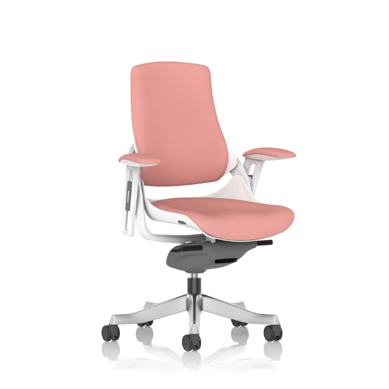 Dynamic Zure Executive Fabric Chair | Premium Fabric Upholstery Synchronized Tilt Mechanism White Shell