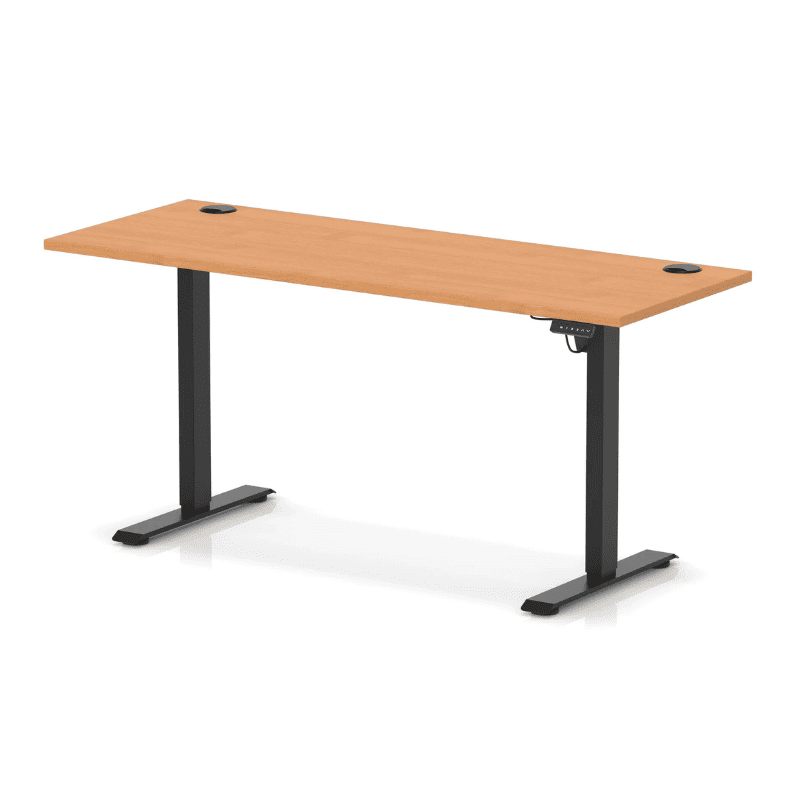 Air Lite Height Adjustable Slimline Desk with Cable Ports