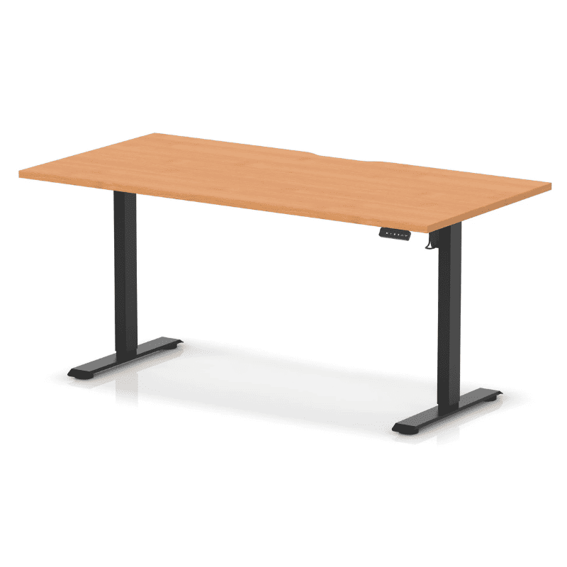 Air Lite Height Adjustable Desk with Scalloped Edge