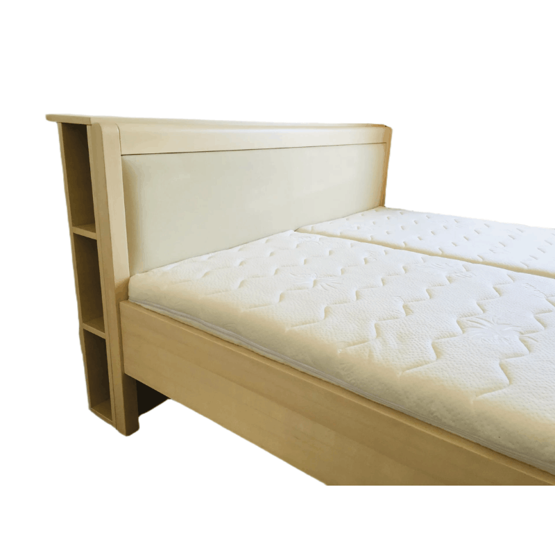 Demko Florence Solid Wood Bed Frame | Premium White Beech, Metal-Free 3D Flexible Slatted Support