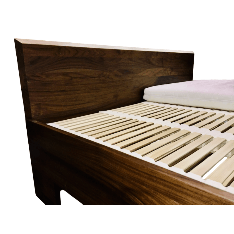 Demko Princess Solid Wood Bed Frame | American Black Walnut, Metal-Free 3D Flexible Slatted Support
