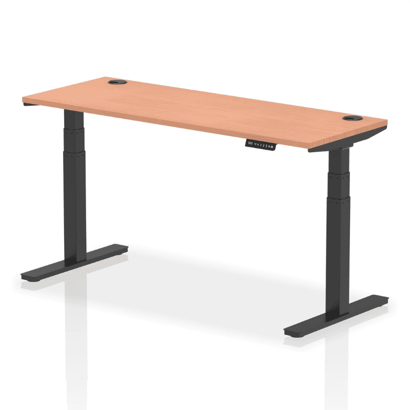 Air Height Adjustable Slimline Desk with Cable Ports