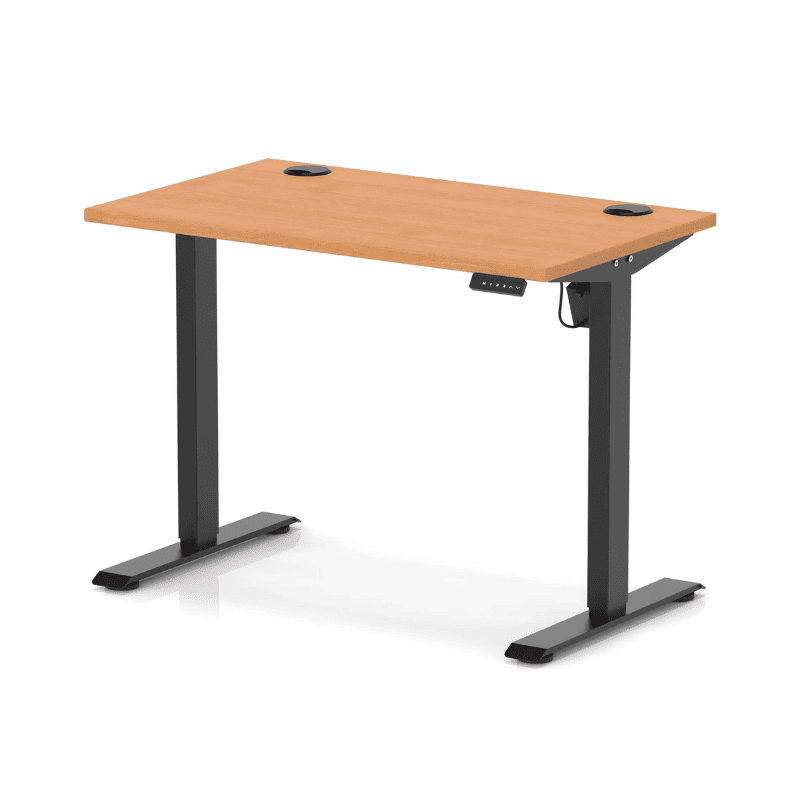 Air Lite Height Adjustable Slimline Desk with Cable Ports