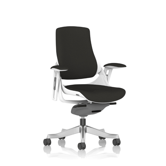 Dynamic Zure Executive Fabric Chair | Premium Fabric Upholstery Synchronized Tilt Mechanism White Shell