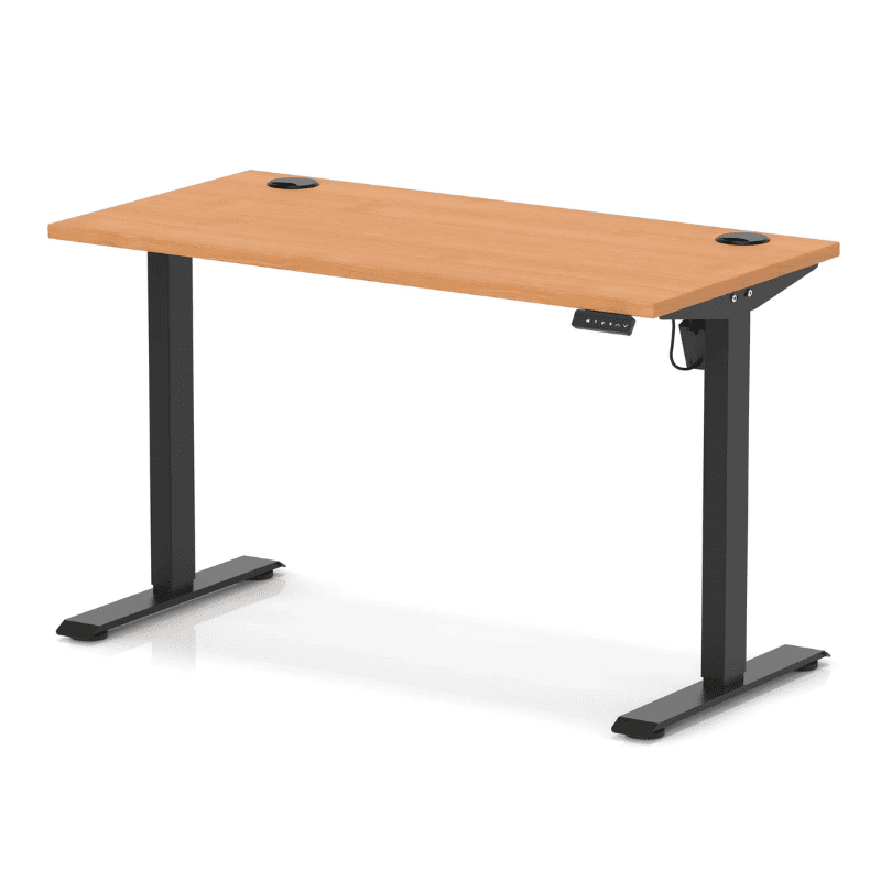 Air Lite Height Adjustable Slimline Desk with Cable Ports