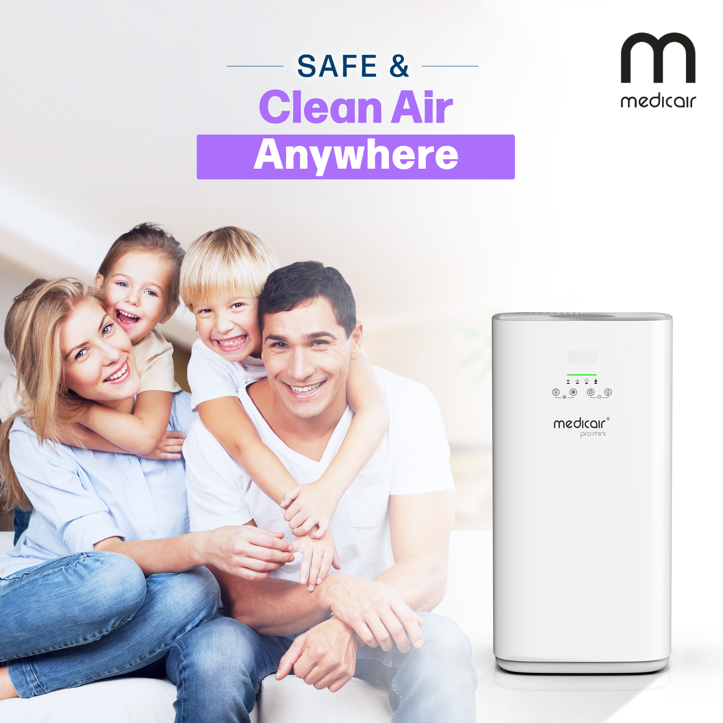 MedicAir Pro Mini – Portable Medical-Grade Air Purifier for Home & Office