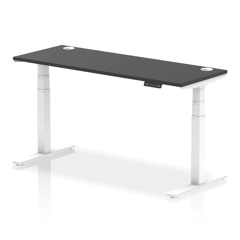 Air Height Adjustable Slimline Desk with Cable Ports