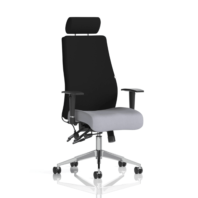 Dynamic Onyx High Back Chair | 24-Hour Intensive Use BS 5459 Certified Chrome Frame