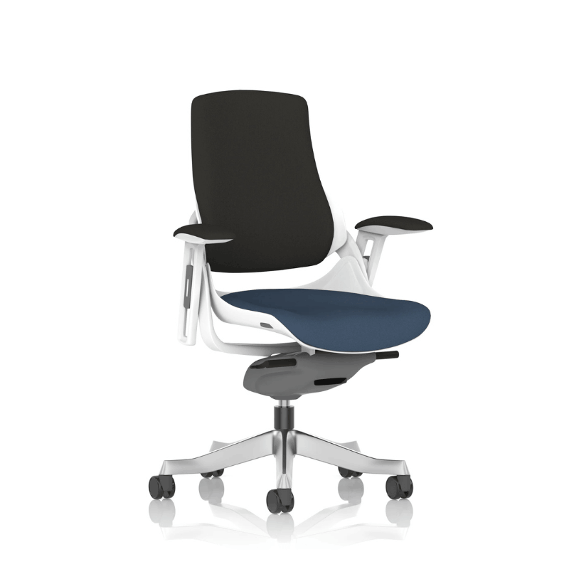 Dynamic Zure Executive Fabric Chair | Premium Fabric Upholstery Synchronized Tilt Mechanism White Shell