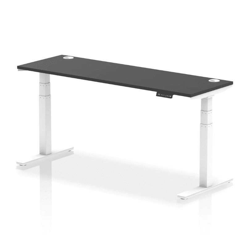 Air Height Adjustable Slimline Desk with Cable Ports