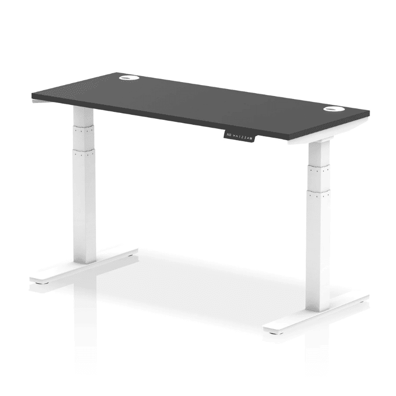 Air Height Adjustable Slimline Desk with Cable Ports