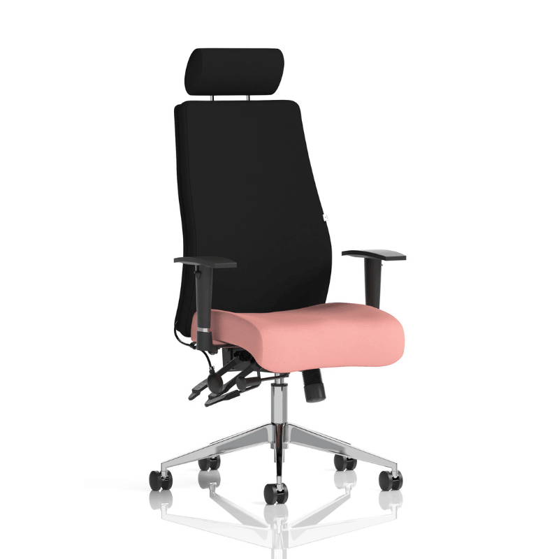 Dynamic Onyx High Back Chair | 24-Hour Intensive Use BS 5459 Certified Chrome Frame
