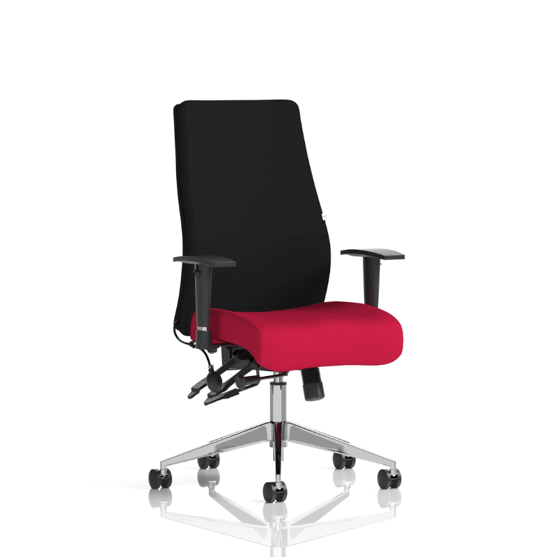Dynamic Onyx High Back Chair | 24-Hour Intensive Use BS 5459 Certified Chrome Frame