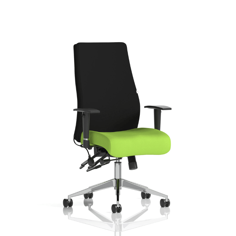 Dynamic Onyx High Back Chair | 24-Hour Intensive Use BS 5459 Certified Chrome Frame
