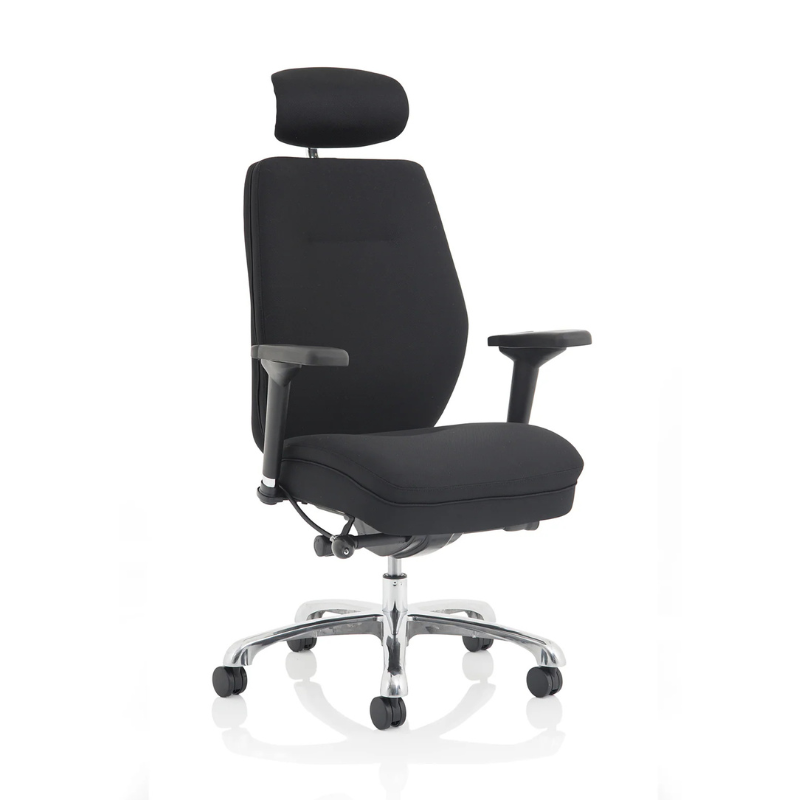 Dynamic Domino Ergonomic Posture Chair | Triple Lever Mechanism 24-Hour Intensive Use Headrest Support
