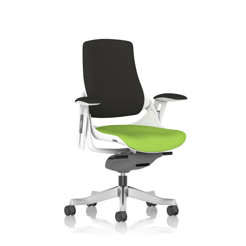 Dynamic Zure Executive Fabric Chair | Premium Fabric Upholstery Synchronized Tilt Mechanism White Shell