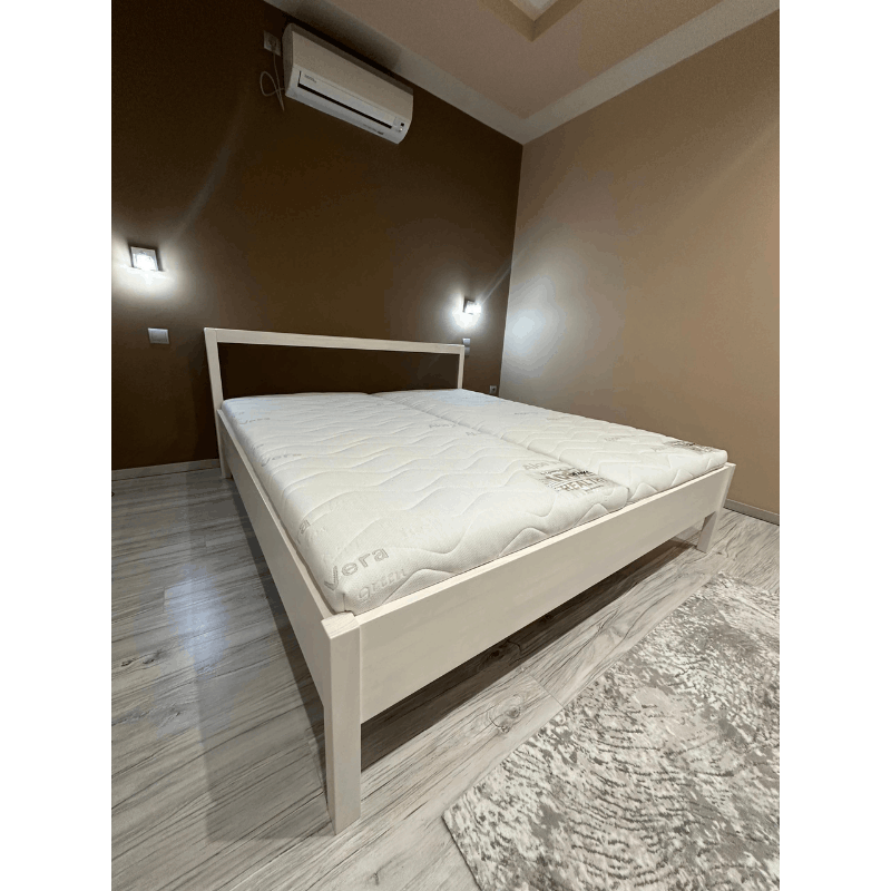Demko Florence Solid Wood Bed Frame | Premium White Beech, Metal-Free 3D Flexible Slatted Support