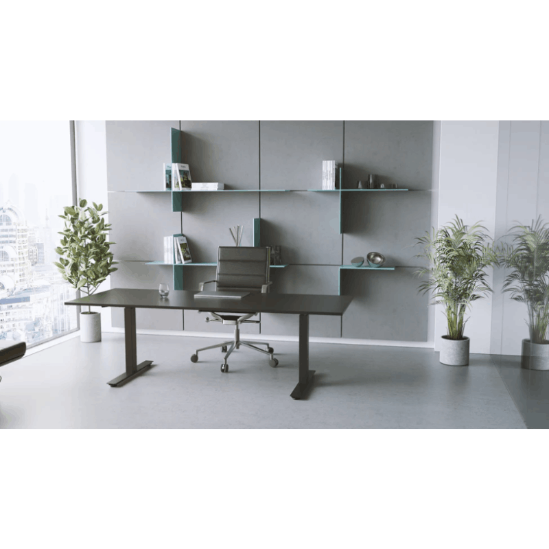 Flytta STUDIO Sit-Stand Desk | Dual Motor Height Adjustable 3-Stage Performance Workstation