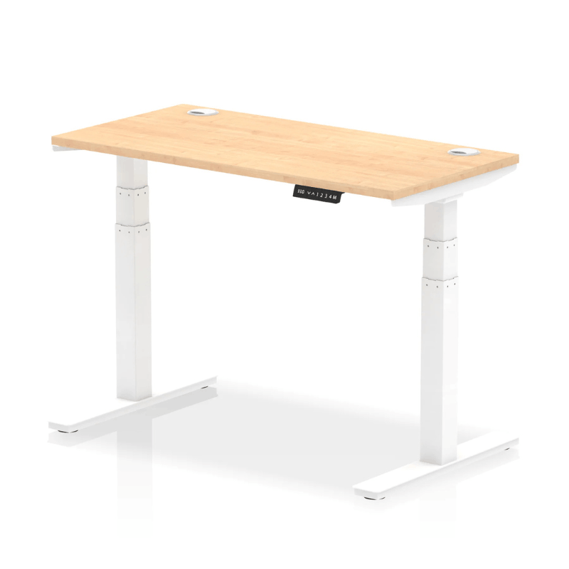 Air Lite Height Adjustable Slimline Desk (with Cable Ports)