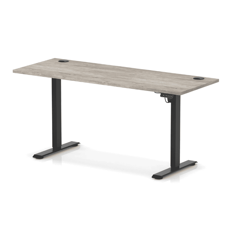 Air Lite Height Adjustable Slimline Desk with Cable Ports