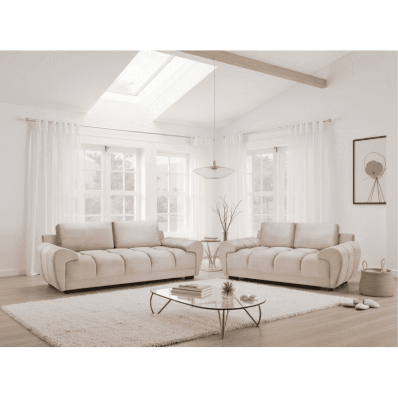 Azzuro 3+2 Plush Velvet Sofa Set