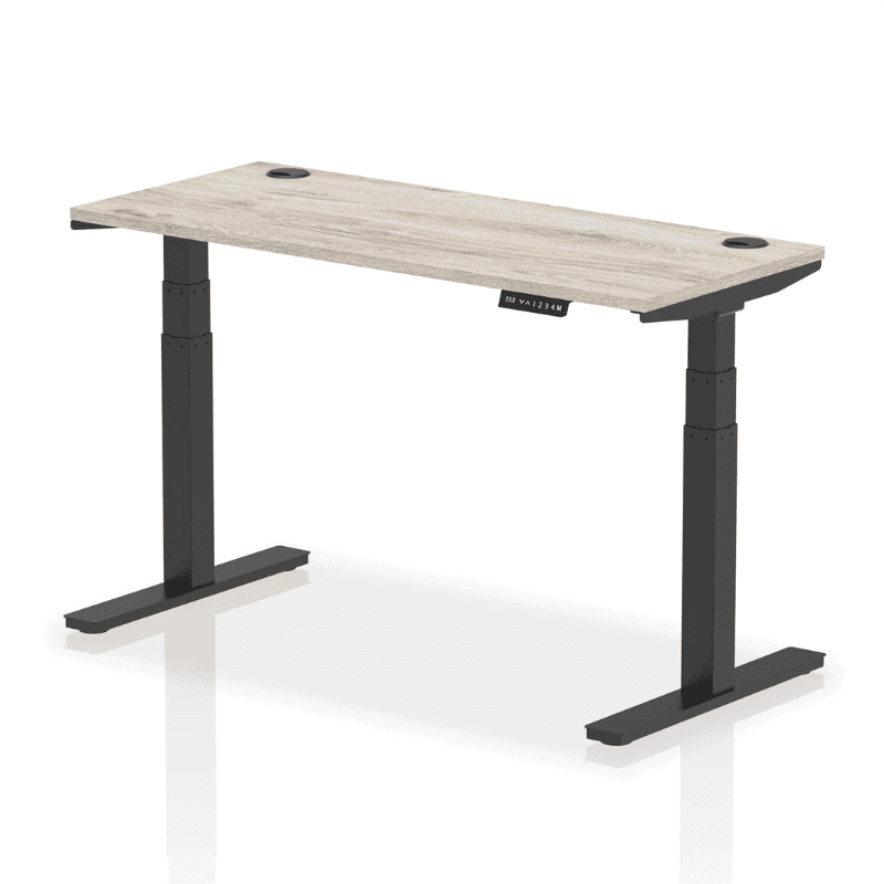 Air Height Adjustable Slimline Desk with Cable Ports