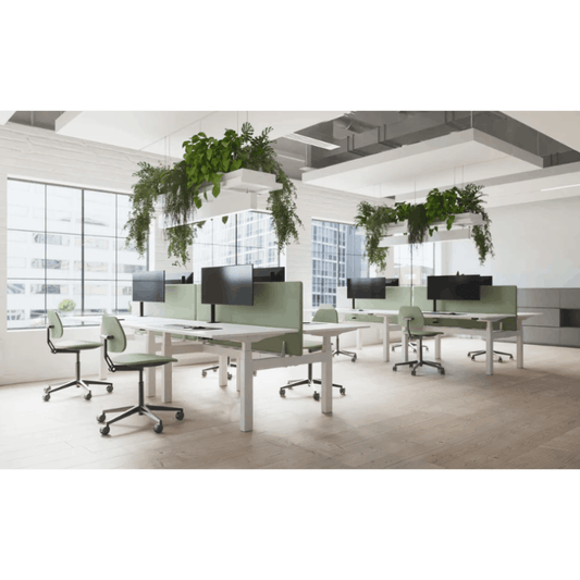 Flytta Back-to-Back Sit-Stand Desk | Dual Motor Height Adjustable Collaborative Workstation Frame