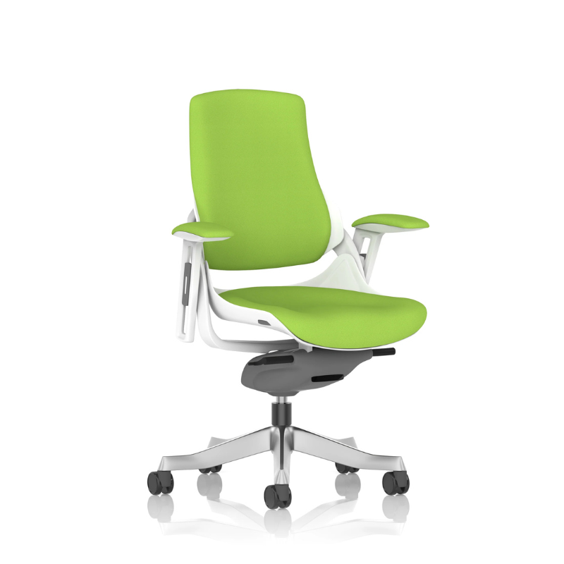 Dynamic Zure Executive Fabric Chair | Premium Fabric Upholstery Synchronized Tilt Mechanism White Shell